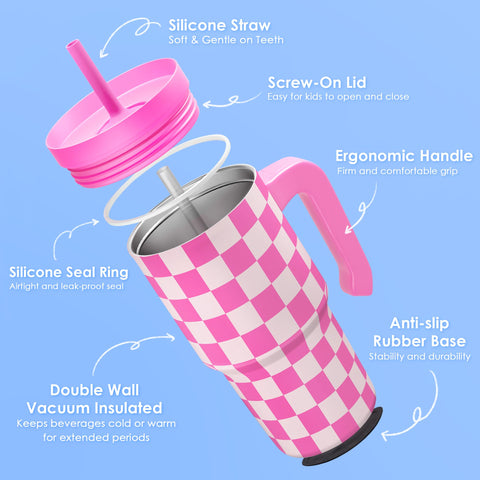 Vaso Sandjest 20oz con patrones vivos, colorido para niños