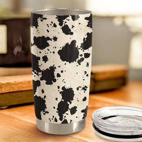 SANDJEST Cow Tumbler 20oz capacidad de 20oz para café y té