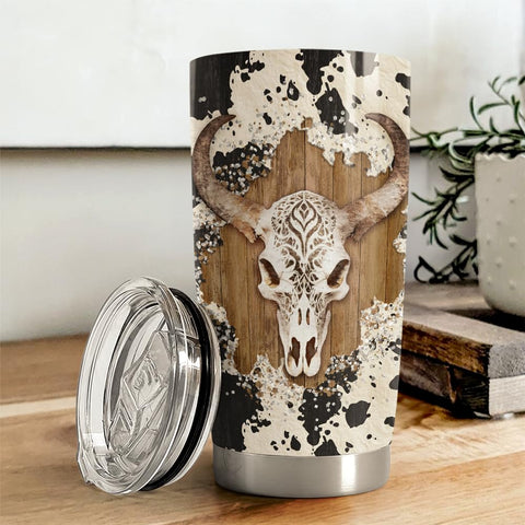 SANDJEST Cow Tumbler 20oz diseño ergonómico mejora el agarre