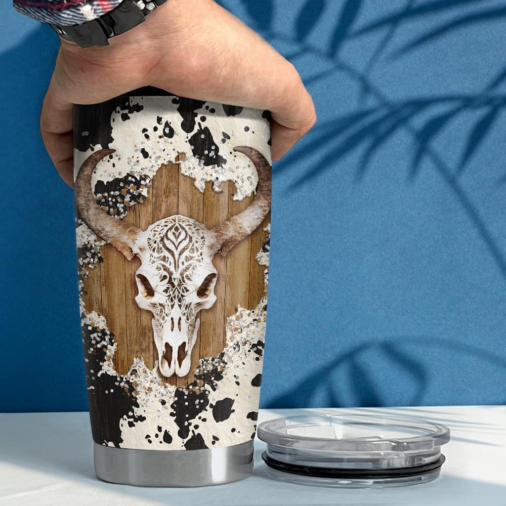 SANDJEST Cow Tumbler 20oz regalo práctico para amantes de bebidas