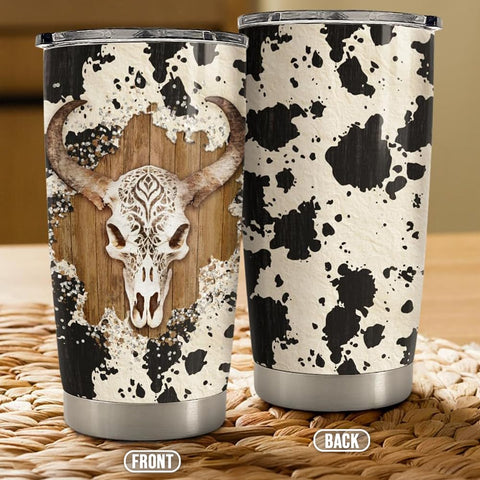 SANDJEST Cow Tumbler 20oz tapa hermética para evitar derrames