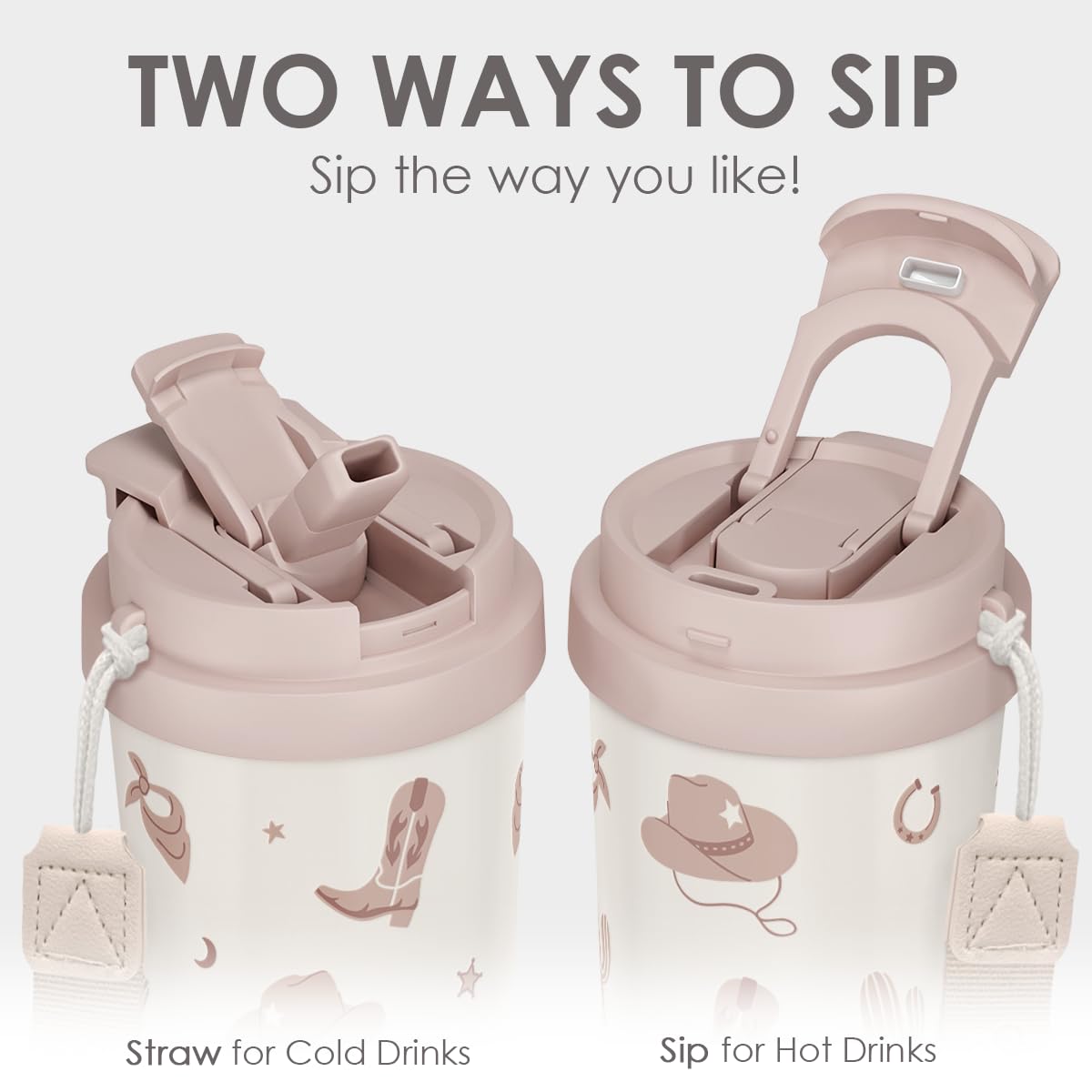 Capacidad de 18 oz Cowgirl SANDJEST para tus bebidas favoritas.