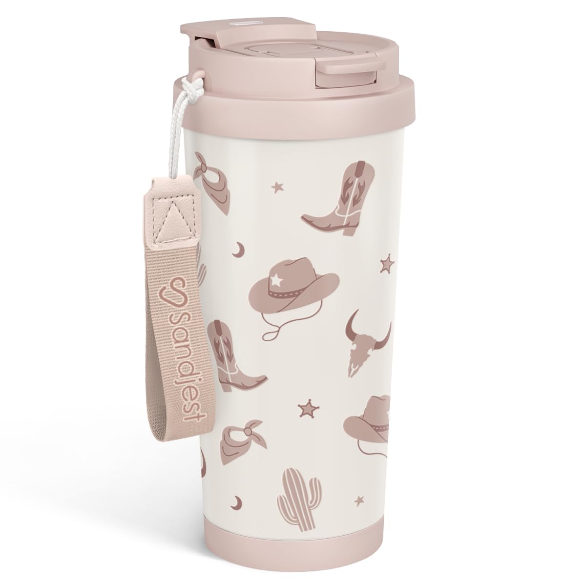 Vaso Cowgirl de SANDJEST en acero inoxidable para bebidas diarias.