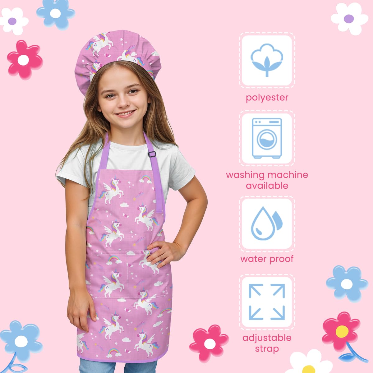 SANDJEST Delantal resistente al agua y duradero para actividades creativas.