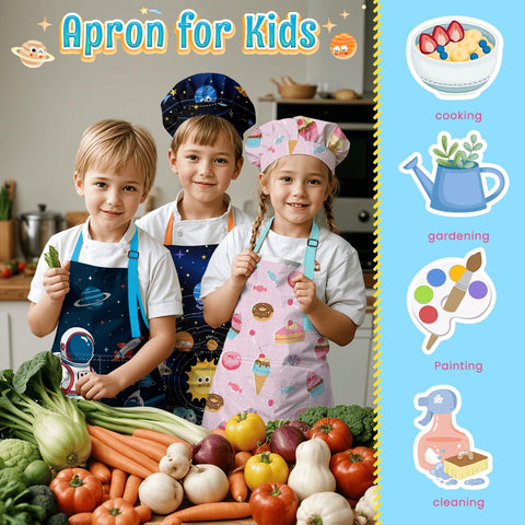 SANDJEST Delantal con ajuste de cuello, cómodo para horas de juego.