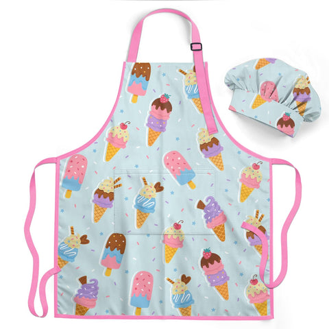 Delantal SANDJEST para niña con bolsillo, perfecto para repostería y manualidades
