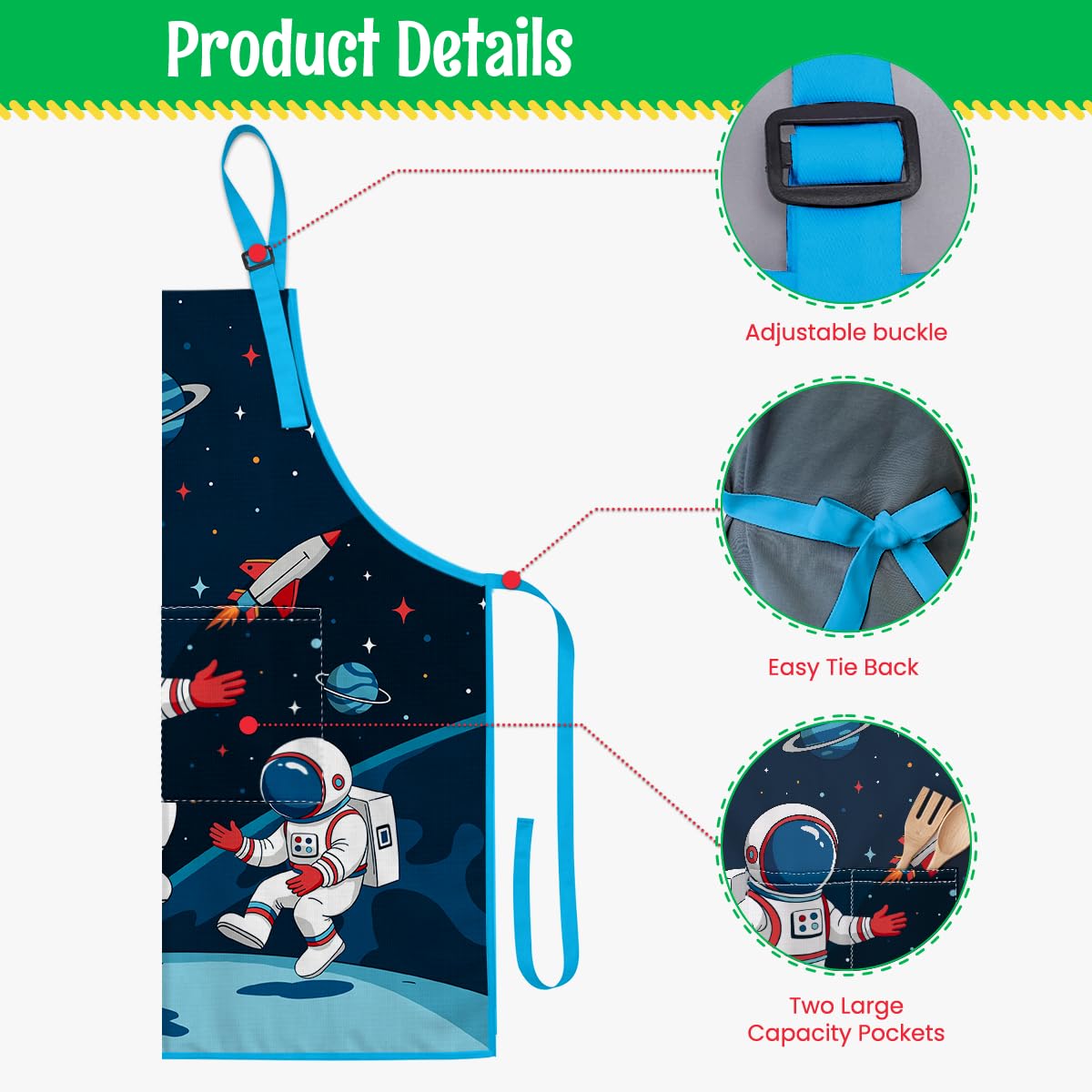 SANDJEST Delantal de poliéster lavable, resistente a manchas.