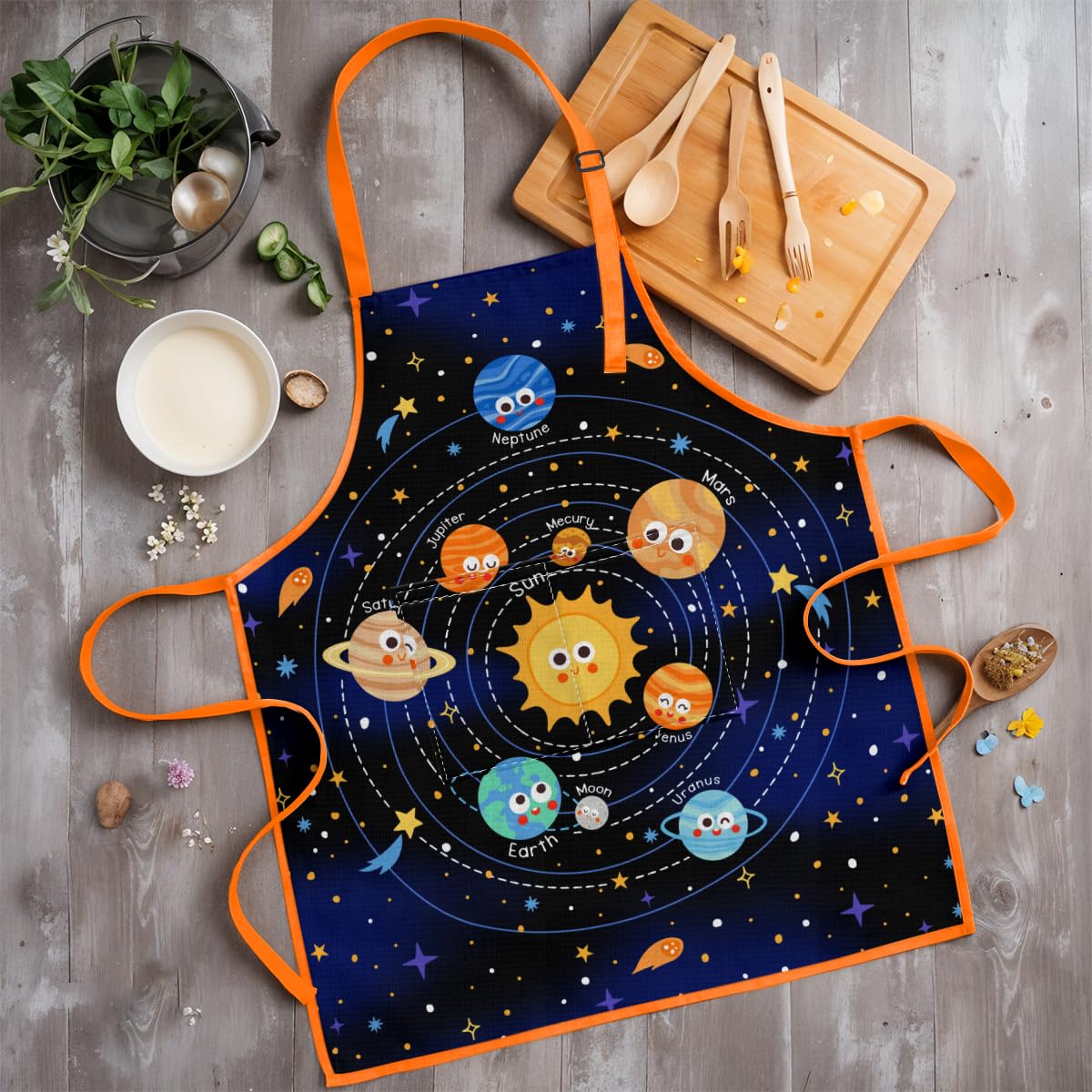 Diseño colorido SANDJEST para aprender cocinando y jugando.
