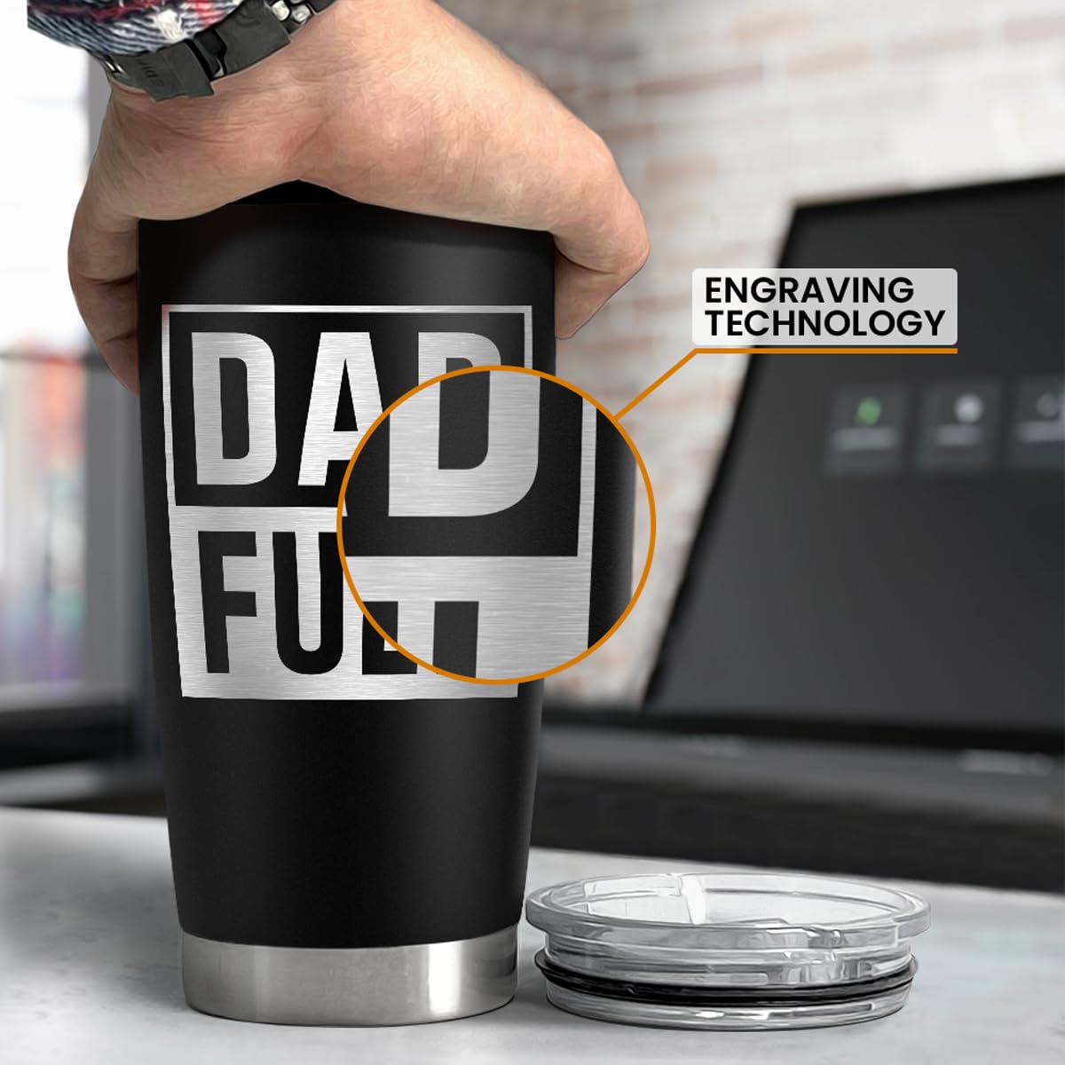 SANDJEST Diseño ergonómico, vaso térmico cómodo en la mano.