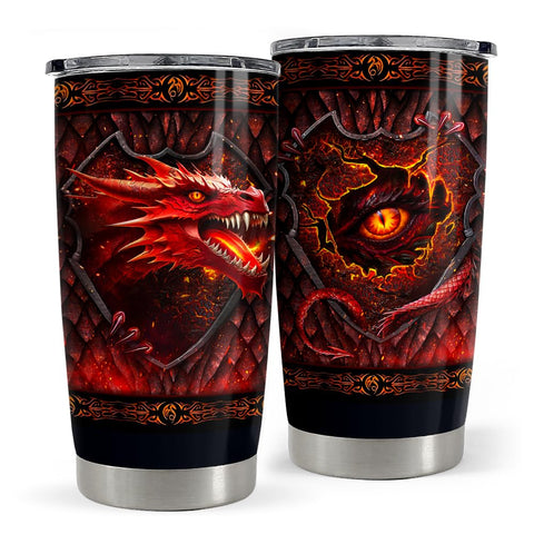 Vaso térmico Dragón de SANDJEST, capacidad 590 ml, ideal para bebidas en movimiento.