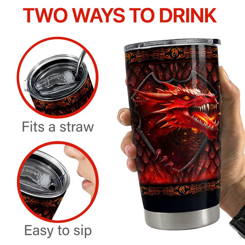 SANDJEST Vaso Dragón aislado térmicamente para mantener temperatura.