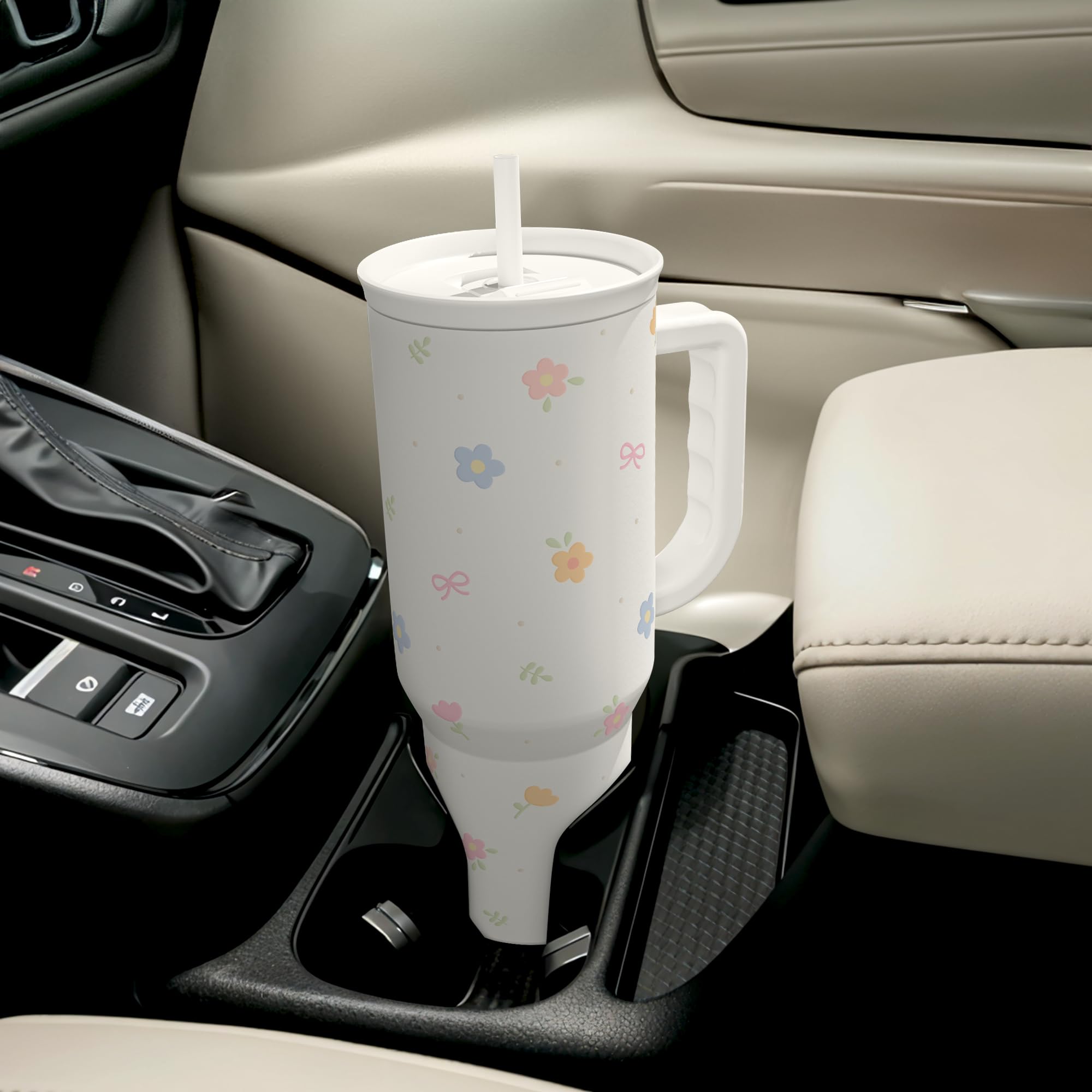 SANDJEST Floral 40oz, perfecto para actividades al aire libre.