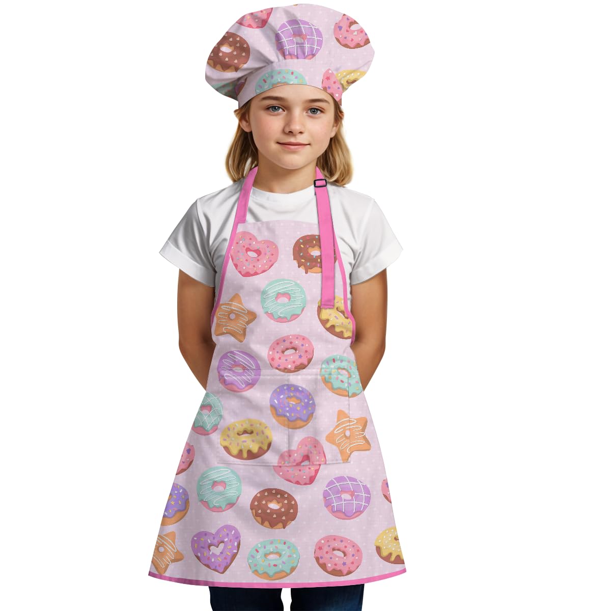 SANDJEST gorro de chef para niña, añade juego y estilo en la cocina.
