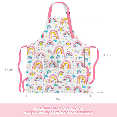 Gorro de chef SANDJEST arcoiris para niñas, juego culinario divertido.