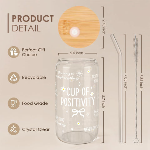 SandJest Inspiration: vaso de vidrio con tapa y pajilla para bebidas con estilo.