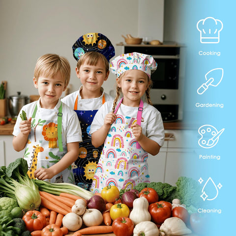 Poliéster duradero y fácil de limpiar, ideal para aventuras culinarias infantiles.