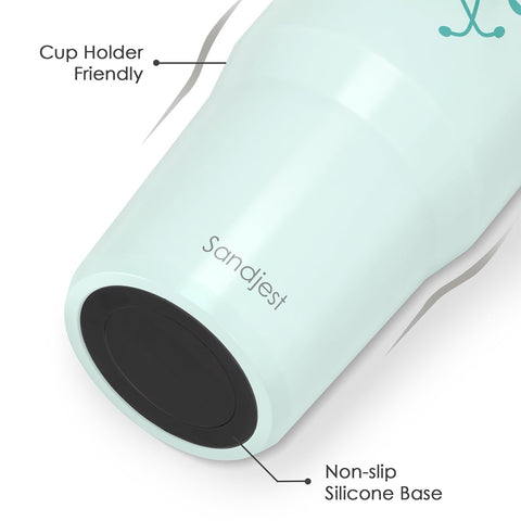 SANDJEST Nurse Life vaso con asa de transporte, cómodo para llevar durante el día