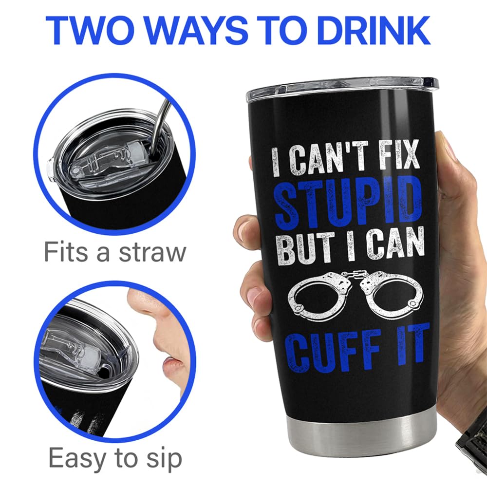SandJEST Vaso policial mantiene bebidas frías para caminatas al aire libre