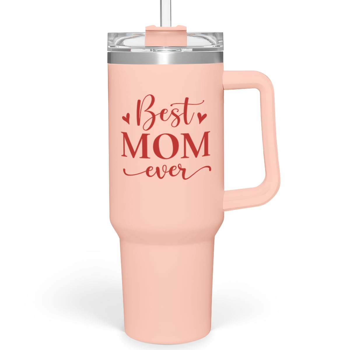 Vaso SANDJEST regala mamá, 40oz con asa, ideal para viajes.