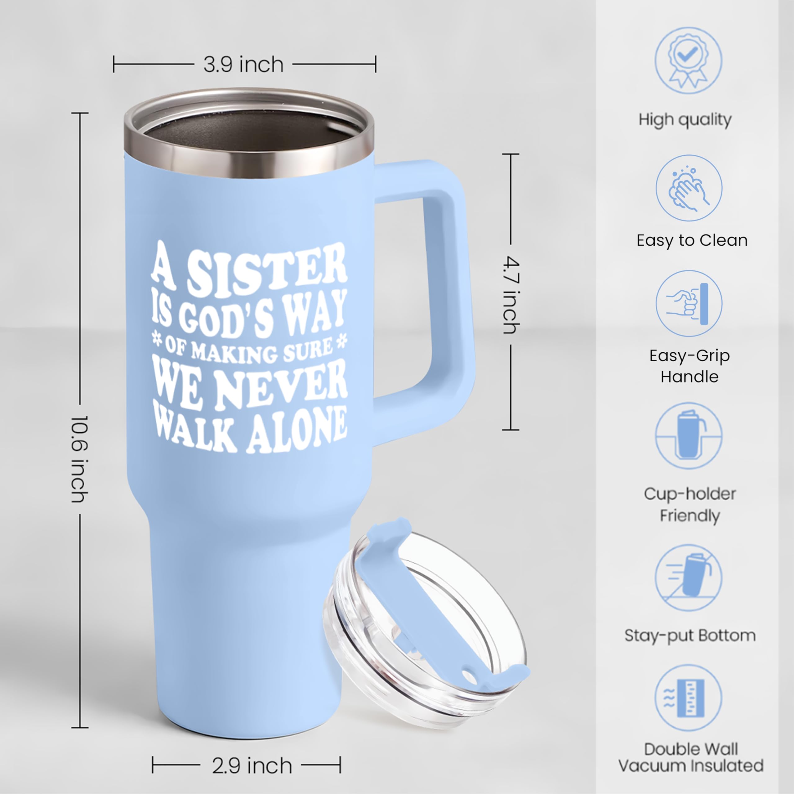 SANDJEST tumbler 40oz acero inoxidable conserva temperatura y estilo.