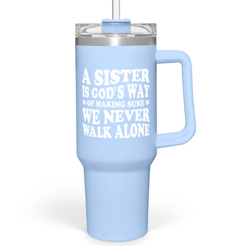 SANDJEST tumbler 40oz con asa para llevar fácilmente todo el día.