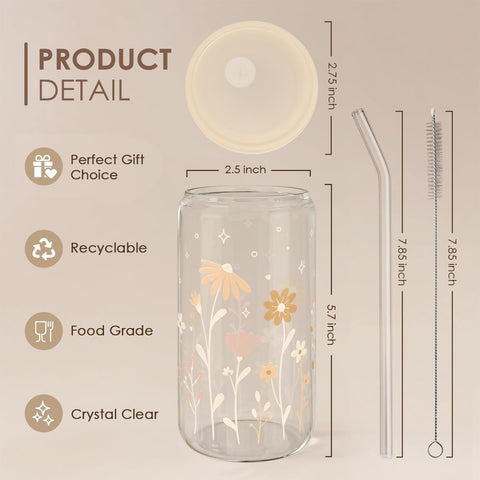 Tapa de bambú Sandjest para vaso de vidrio floral