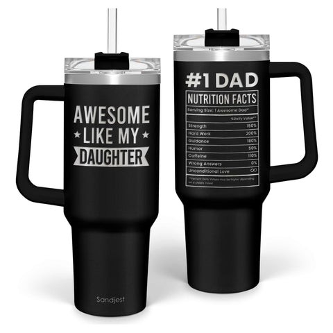 Sandjest taza 40oz con tapa y pajilla para uso diario.
