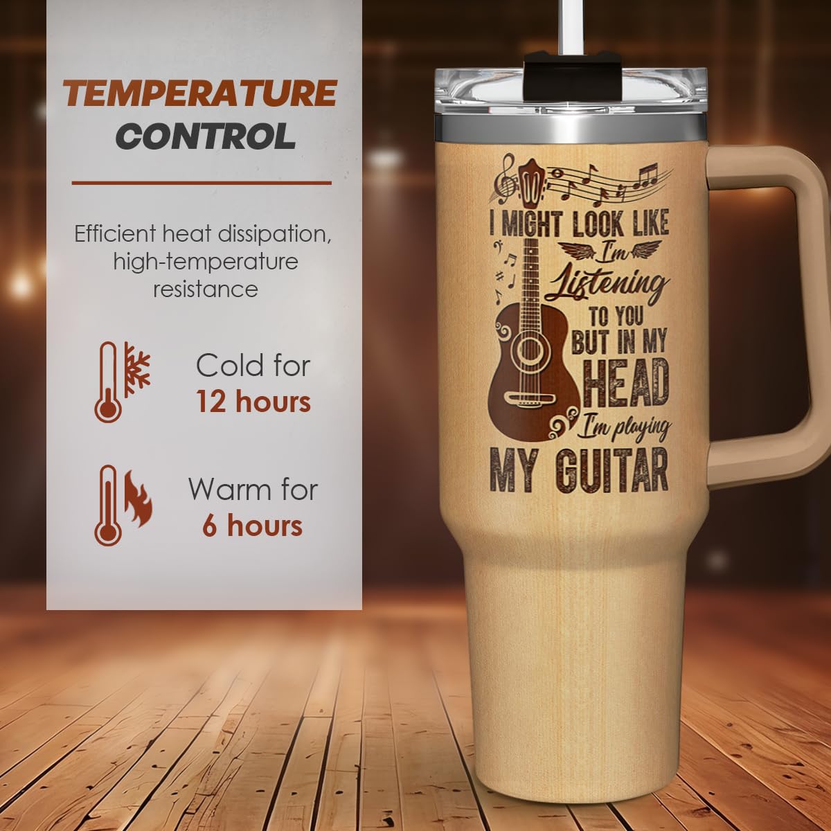 Regalo musical práctico, taza SANDJEST 40oz lista para sorprender
