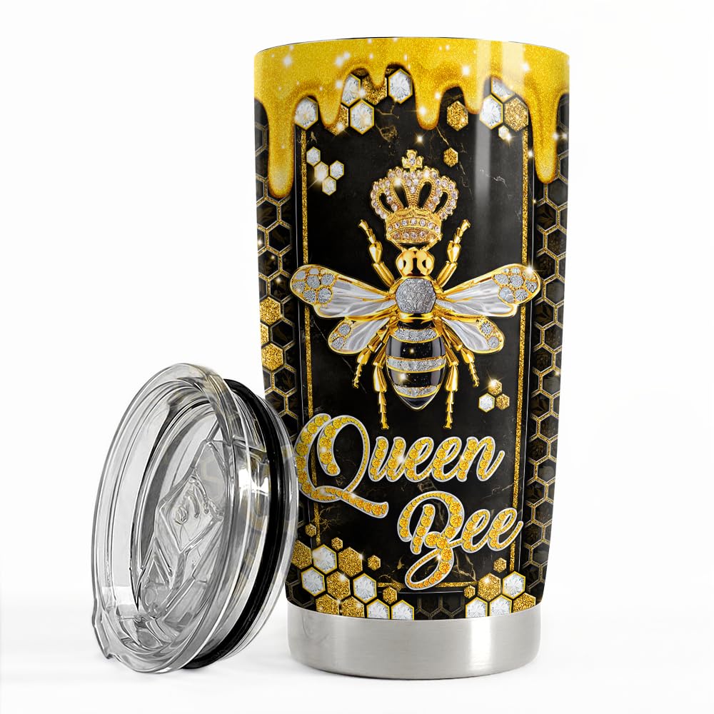 Sandjest taza termica abeja 20oz mantiene bebidas calientes o frías durante el día.