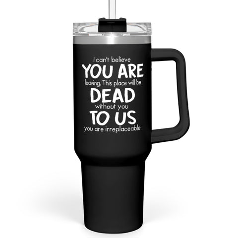 SANDJEST vaso térmico 40oz con asa y pajilla, ideal para la oficina.