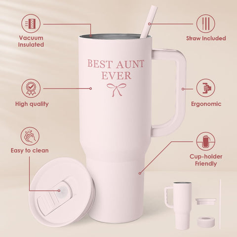 SANDJEST vaso termo doble pared acero inoxidable para conservar temperaturas