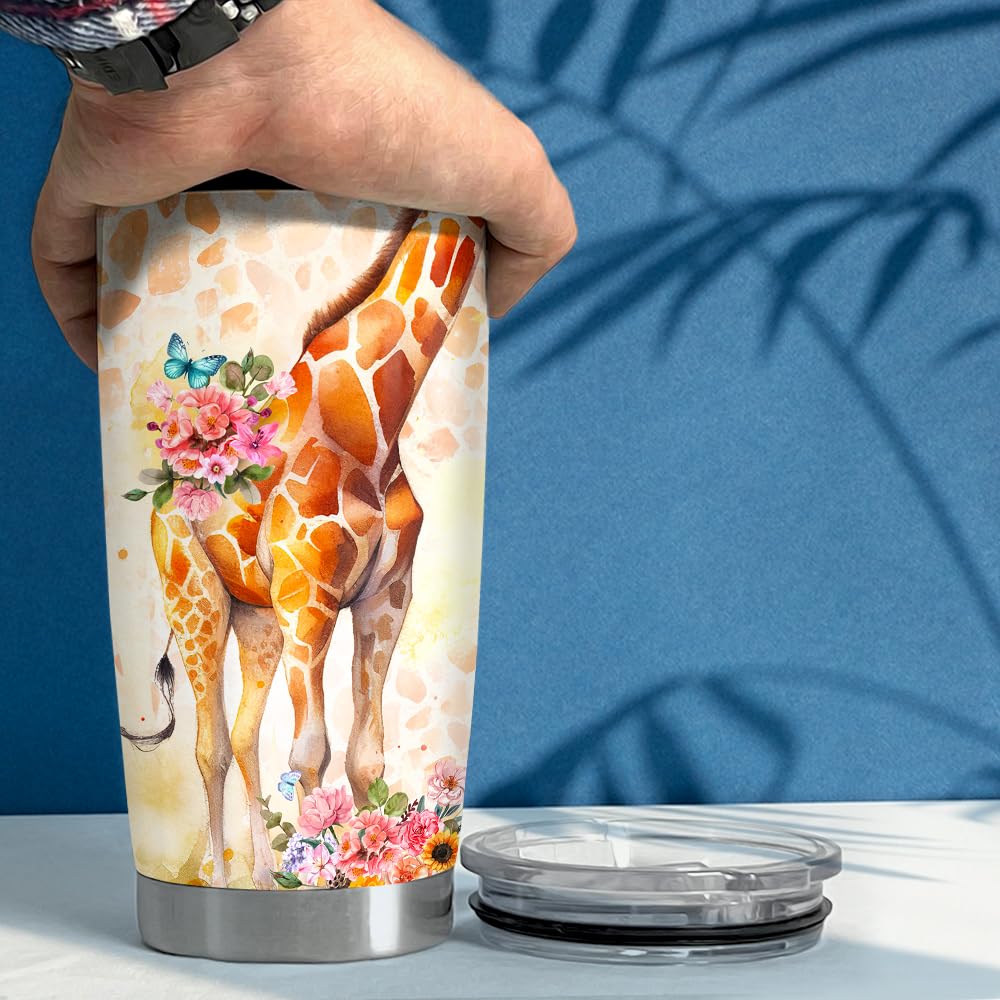SANDJEST Giraffe 20oz diseño safari que añade estilo al café.
