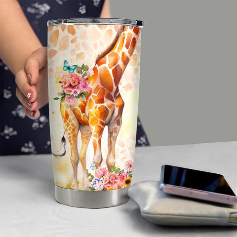 SANDJEST Giraffe 20oz cabe en portavasos para uso diario.