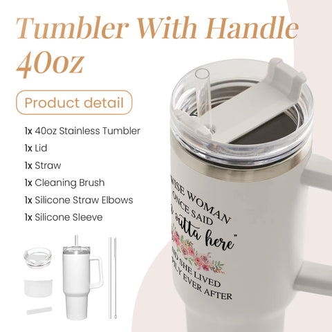 Vaso SANDJEST de 40 oz con asa, perfecto para casa o trabajo