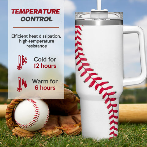 SANDJEST vaso baseball 40 onzas con diseño deportivo, ideal para aficionados al deporte
