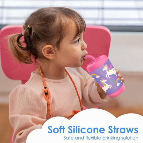 SandJEST vaso infantil de 12oz, tamaño cómodo para meriendas y paseos.