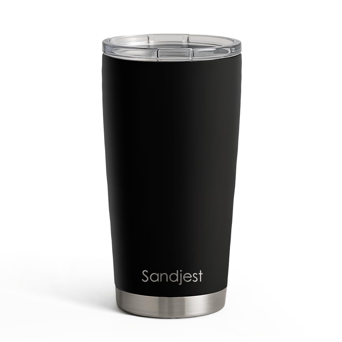 Vaso SANDJEST negro 20oz con doble pared para conservar la temperatura