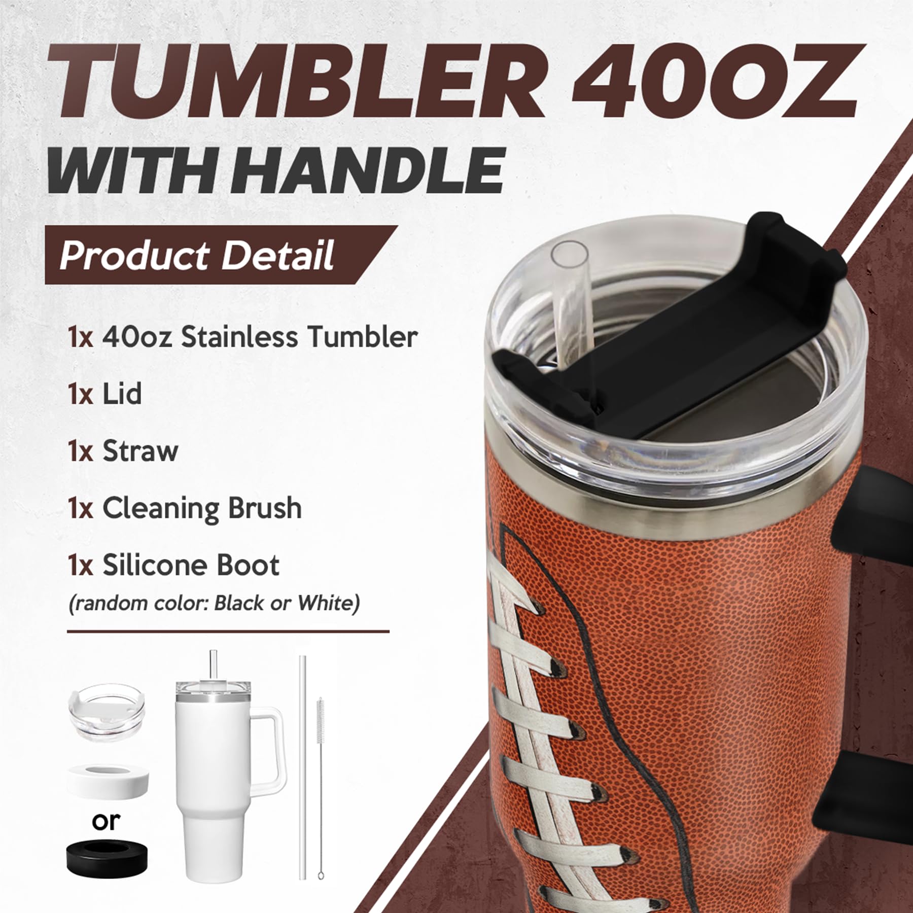 Vaso térmico SANDJEST 40oz con tapa para evitar derrames durante el viaje