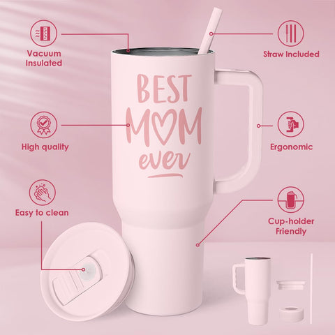 Sandjest vaso térmico de doble pared mantiene bebidas frías o calientes