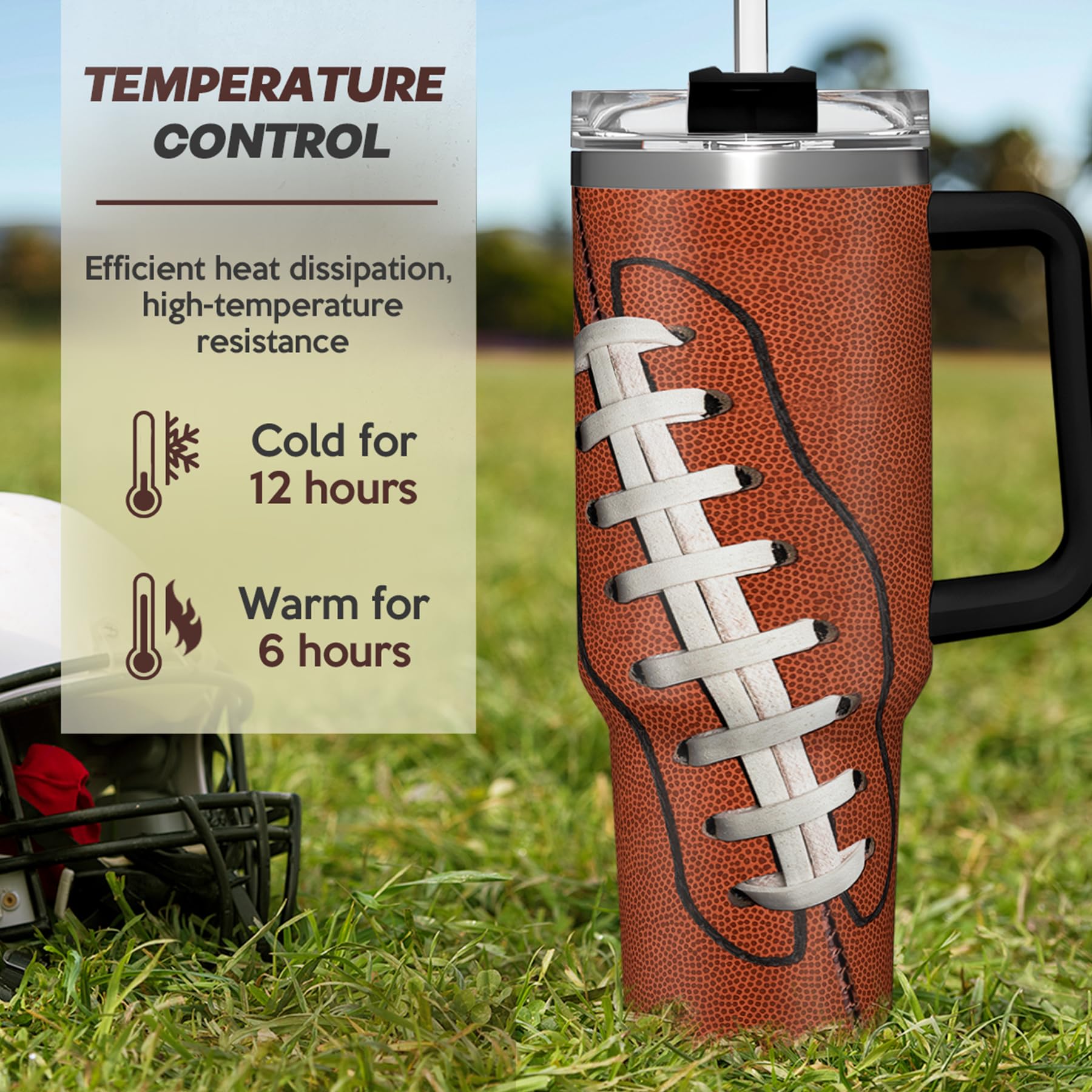 Vaso térmico SANDJEST 40oz para camping, duradero y práctico