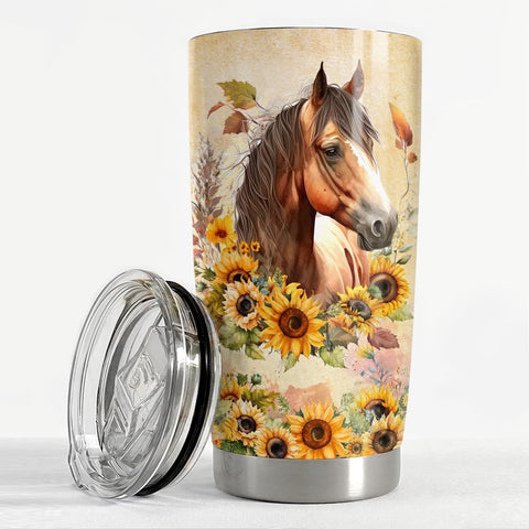 SANDJEST Vaso termico caballo inox, carcasa duradera para bebidas a temperatura.