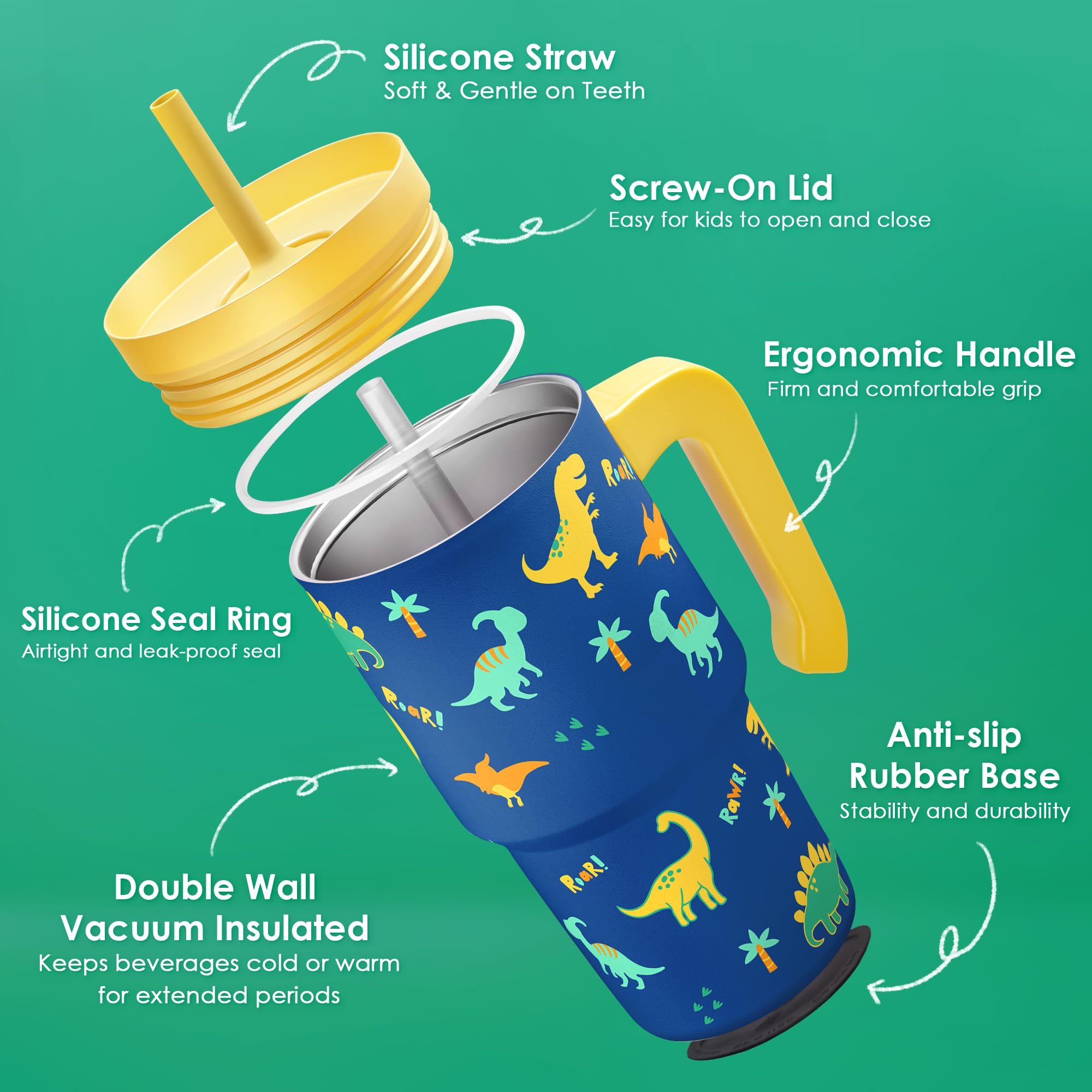 Vaso termico ligero, ideal para mochila de niños
