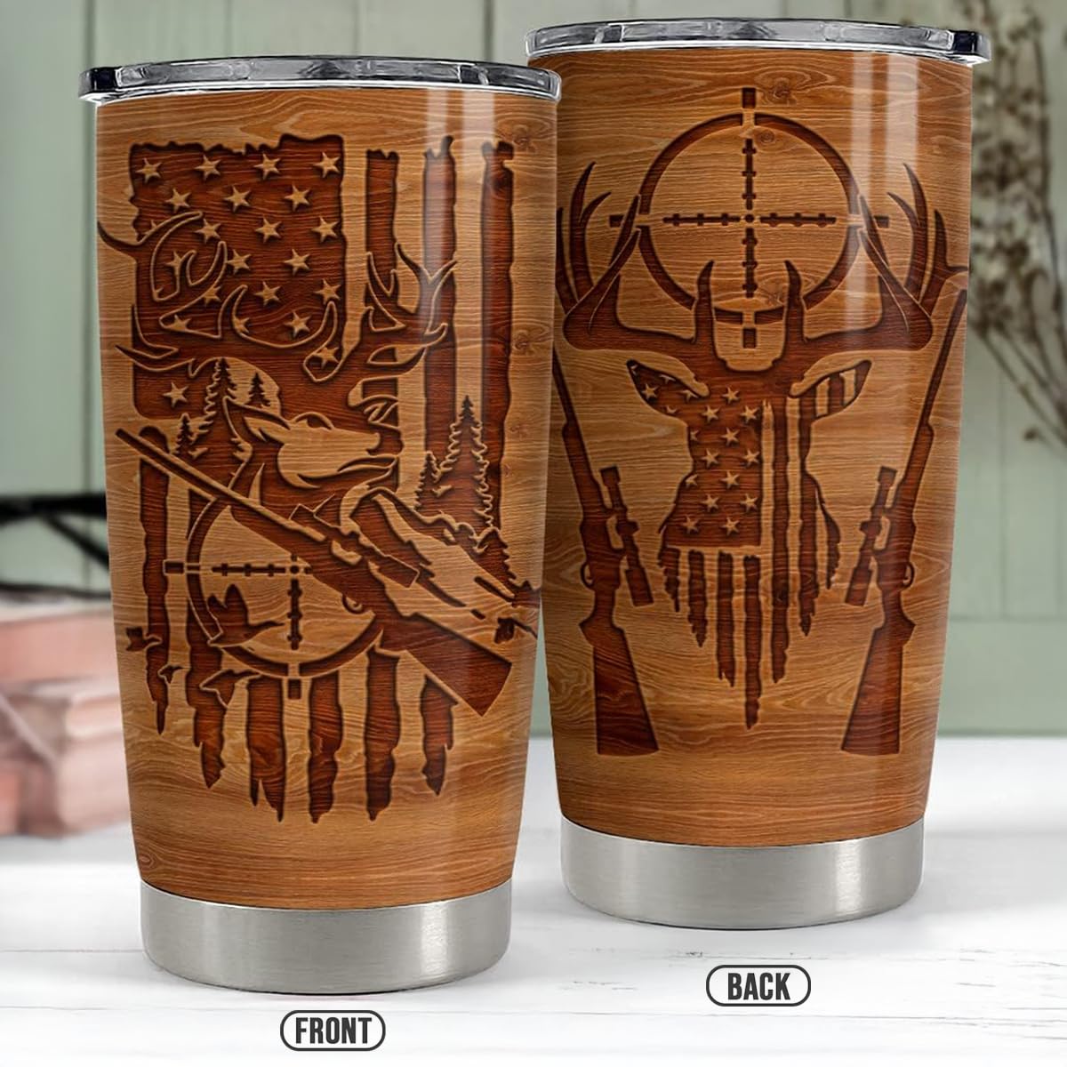 Vaso térmico SANDJEST de doble pared mantiene bebidas estables.