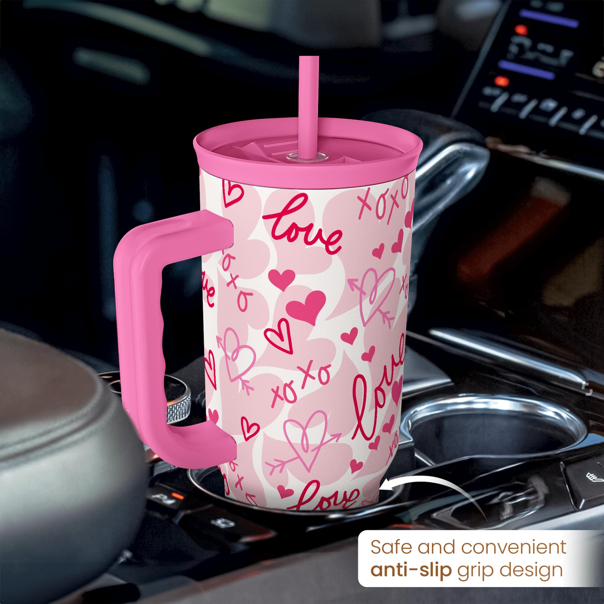 SANDJEST vaso con mango ergonómico, fácil de transportar.