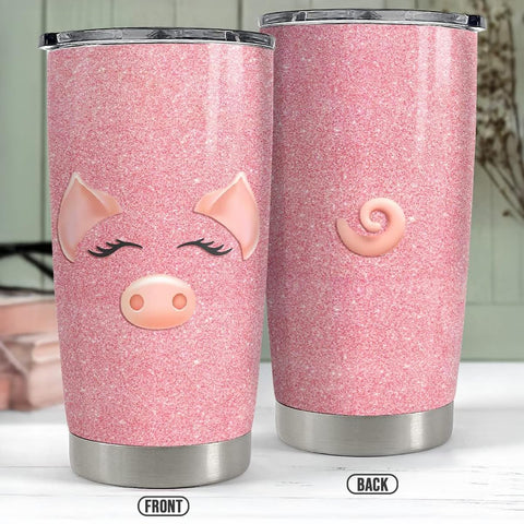 Sandjest Pig Brillo detalle brillo, realza el diseño y mantiene la bebida a temperatura