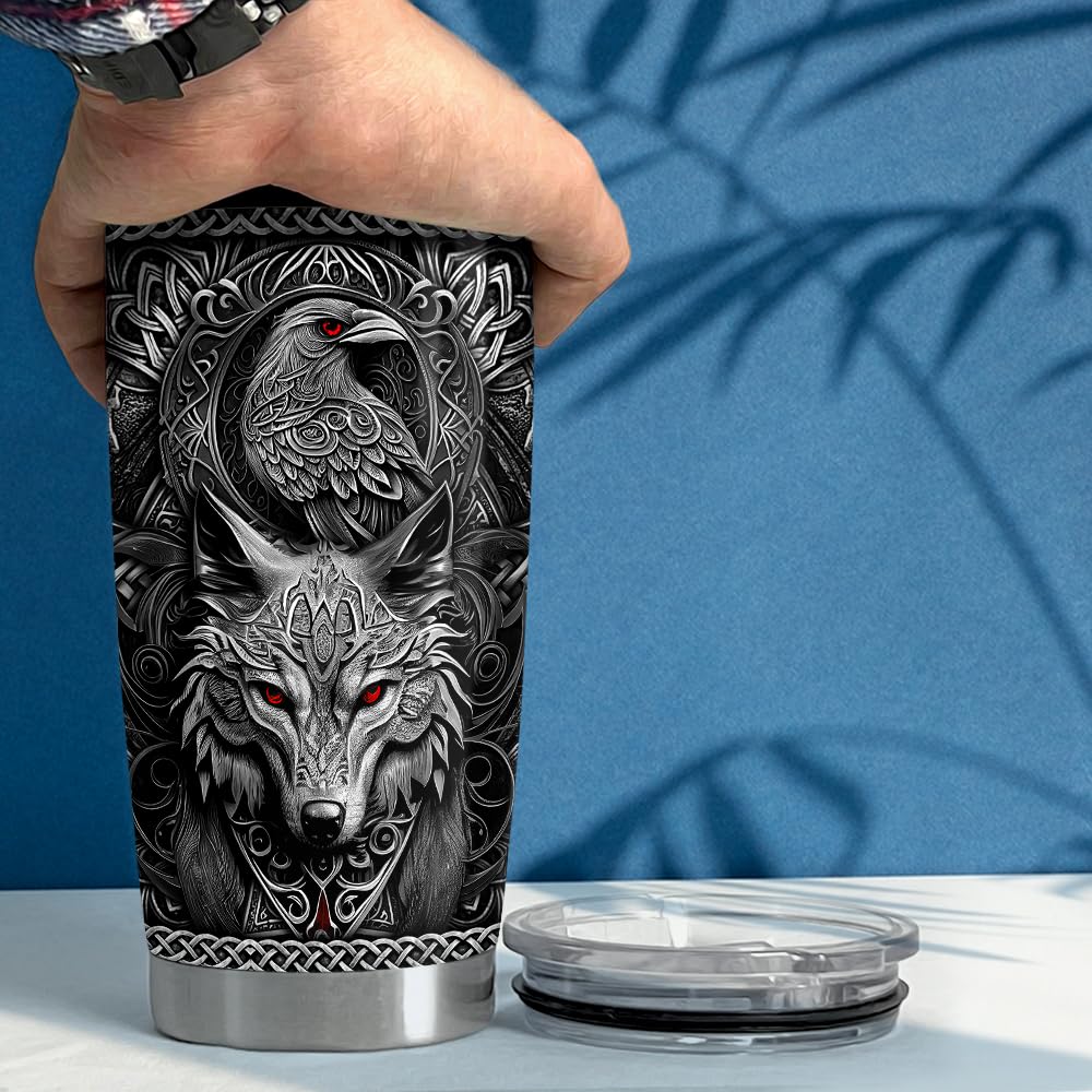 SANDJEST Viking Cup 20oz, detalle de tapa: cierre seguro para transportar sin derrames