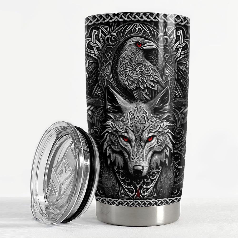SANDJEST Viking Cup 20oz, escena de oficina: mantiene la bebida a temperatura