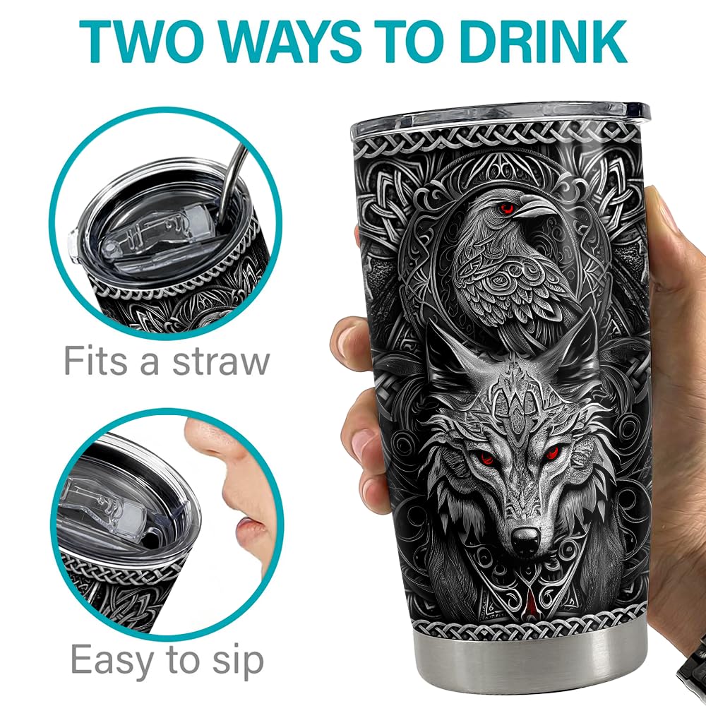 SANDJEST Viking Cup 20oz, compatibilidad con portavasos: cabe en la mayoría de soportes