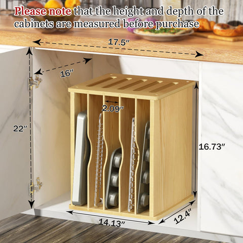 Sandpaint divisores para armario de cocina, ideal para sartenes y bandejas.