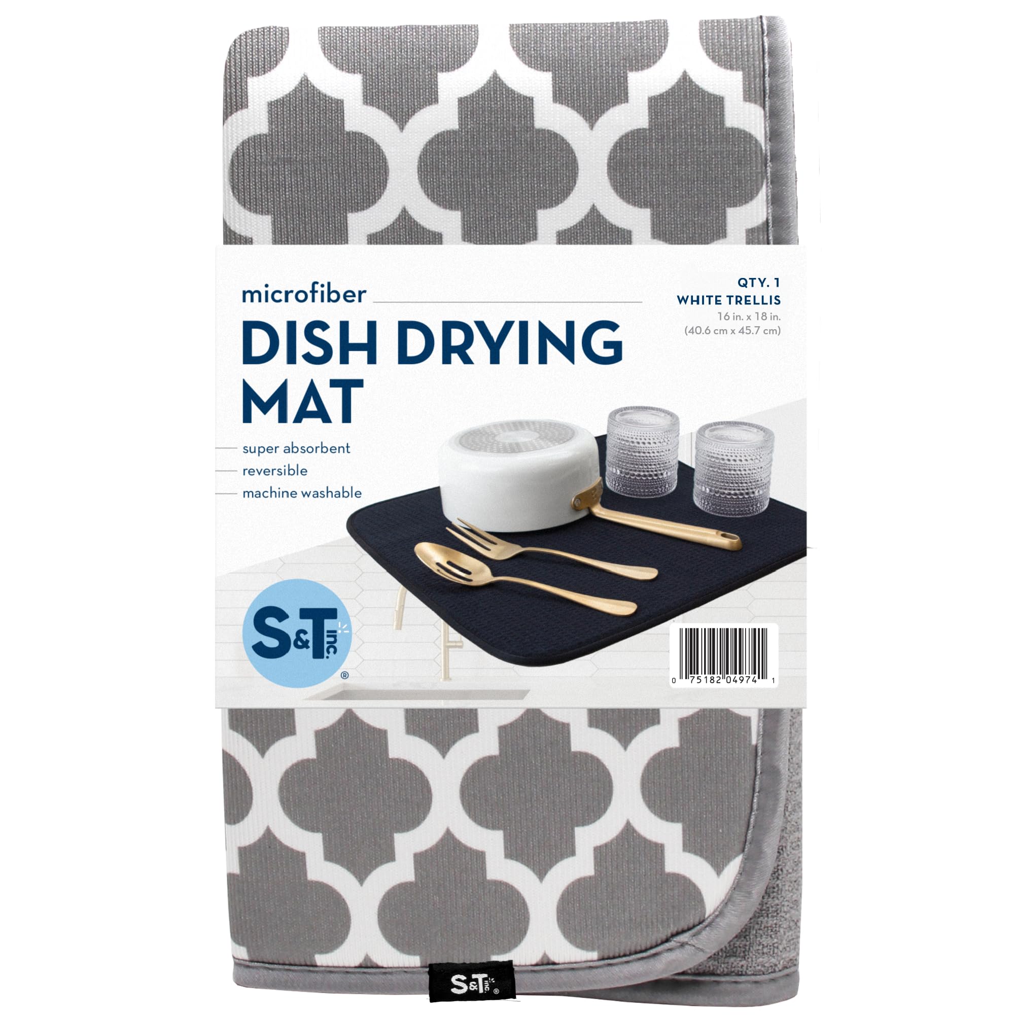 Diseño blanco trellis del tapete S&T INC. para encimeras modernas.